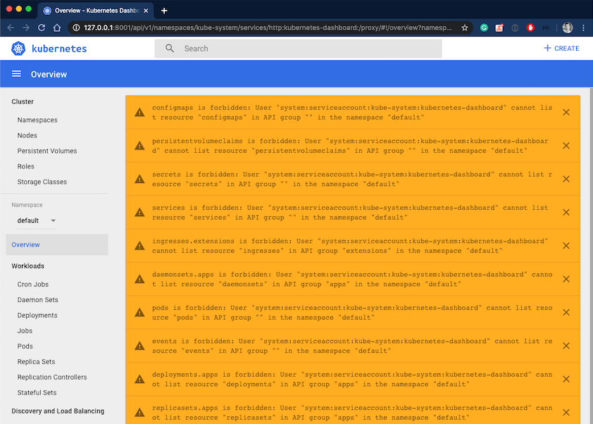 Insufficient permissions for Kubernetes dashboard in RBAC enabled AKS