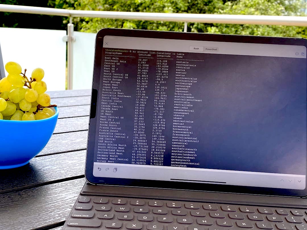 Azure CLI Tips & Tricks - Azure CLI on the iPad