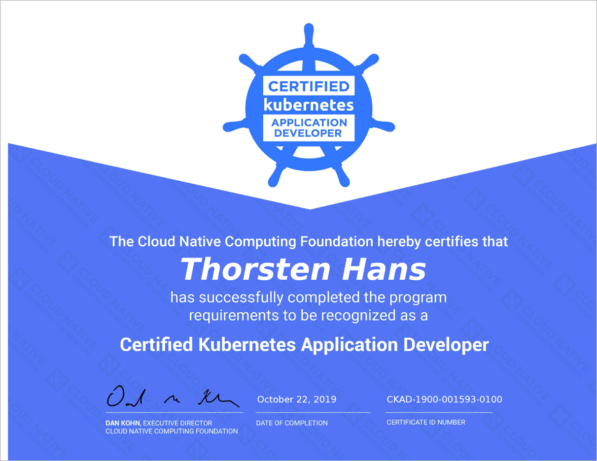 Certified Kubernetes Application Developer (CKAD)`