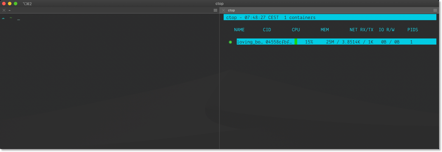 Terminal configuration for tests