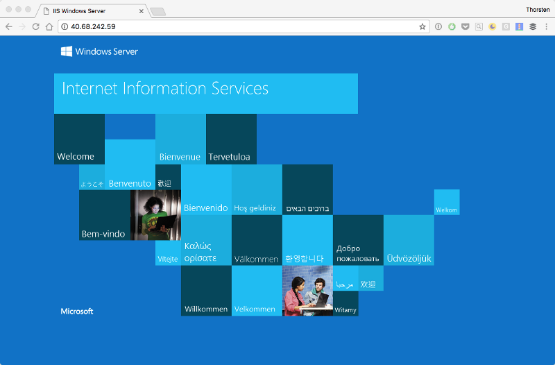 IIS running on our hybrid Kubernetes cluster